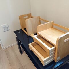 【無料】木製ラック 収納棚 引き出し付き（キズあり）の画像