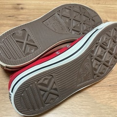 未使用 コンバース 27cm 赤 ローカット スニーカーの画像