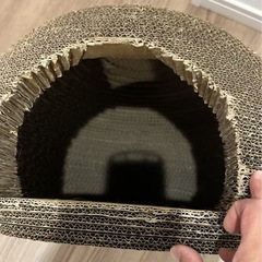 猫用ハウス 兼爪研ぎ　中古品の画像