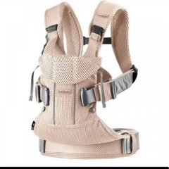 BabyBjorn ピンク　ワンカイエアー　メッシュ 抱っこひもの画像