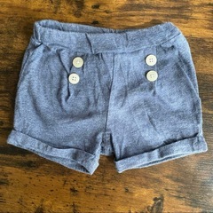 petit main バンダナ襟ボディスーツとショートパンツセット70の画像