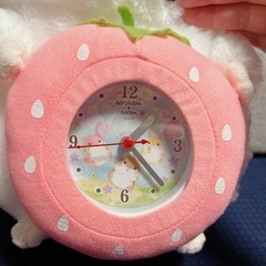 新品タグ付き☆ハムスター時計ぬいぐるみの画像