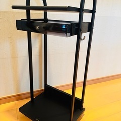 未使用美品　クラシックな黒のテレフォンラック　ネジ巻き＆フック付き！の画像