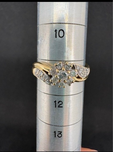 K18ダイヤモンド付きゴールドリング 3g以上