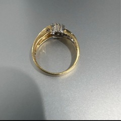 K18ダイヤモンド付きゴールドリング 3g以上の画像