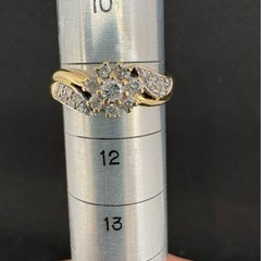 K18ダイヤモンド付きゴールドリング 3g以上の画像