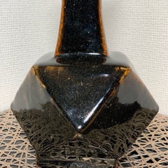 配送可能　益子焼　花器　在銘　骨董　年代物　一輪挿し　 花瓶　アンティーク　古道具　茶道具　古董　古玩　インテリア　作家物の画像