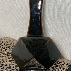 配送可能　益子焼　花器　在銘　骨董　年代物　一輪挿し　 花瓶　アンティーク　古道具　茶道具　古董　古玩　インテリア　作家物の画像