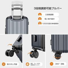 スーツケース 機内持ち込み Mサイズ 60L 拡張機能＆ストッパー付き 超軽量の画像