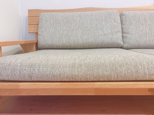 美品　ニトリ　ソファ　2-3人がけ　ナチュラル　洗濯可