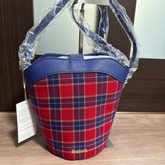 ［新品タグ付き］アンドシュエット　バケツ型チェックバッグの画像