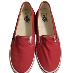 VANS スリッポン レッド 赤 スニーカーの画像