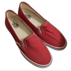 VANS スリッポン レッド 赤 スニーカーの画像