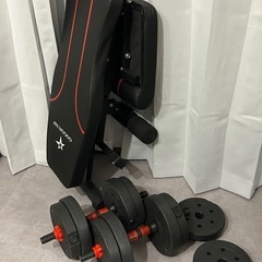 トレーニングベンチ･可変式ダンベル（20kg）セットの画像