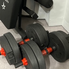 トレーニングベンチ･可変式ダンベル（20kg）セットの画像