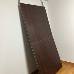 パーテーション　木目調　突っ張り棒の画像