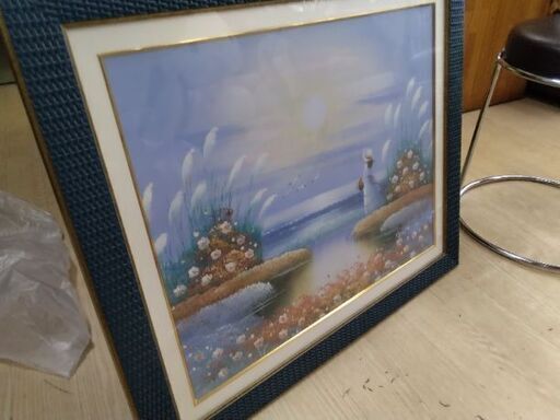 直筆サイン本物Yumi風水幸運を呼ぶ少女絵画リトグラフ絵 (・ニモ