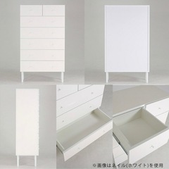 鏡面ハイチェストホワイトの画像
