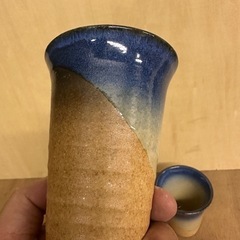 焼き物ビールグラス　　4個セット　の画像