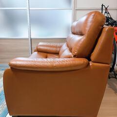 【超美品】関家具　本革2人掛けソファの画像
