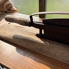 昭和農具わら切りの画像