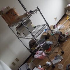 メタルラック、3段棚、キャスター付き、92ｘ47ｘ125、棚の画像