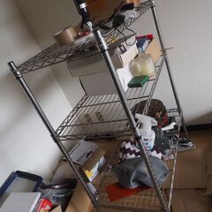 メタルラック、3段棚、キャスター付き、92ｘ47ｘ125、棚の画像