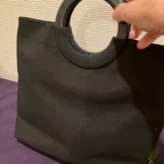 布製　刺繍入り　手提げトートバッグの画像