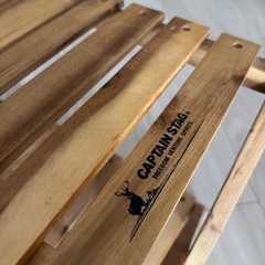 CAPTAIN STAG キャプテンスタッグ  木製ラック2段　ラック　ウッドラックの画像