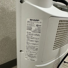 シャープ　加湿セラミックファンヒーターの画像