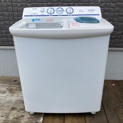 2024年の高年式！ HITACHI 2槽式洗濯機 青空 5.5kg   動作確認 クリーニング済の画像