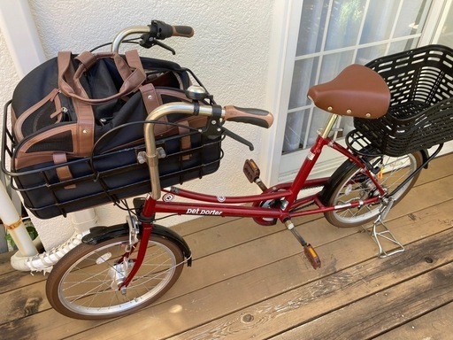 ドックカーゴ付きペット乗せ自転車(ペットポーター 非電動)