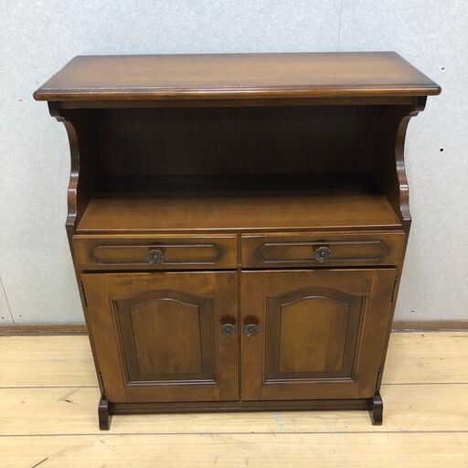 karimoku カリモク キャビネット 電話台 収納 引き出し ビンテージ