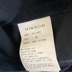 カーゴパンツ　ネイビー　HINSON  Mサイズの画像
