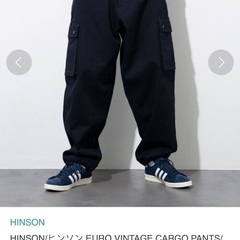 カーゴパンツ　ネイビー　HINSON  Mサイズの画像