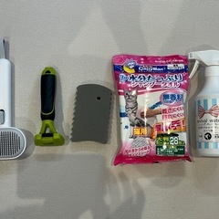 猫グッツまとめ売り オヤツ、キャットフード、身体ケア、トイレセット、マナーウェア の画像