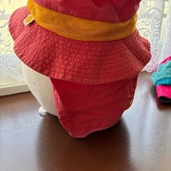 キッズ　日除けメッシュ帽子の画像