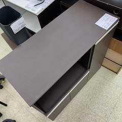 リユースのサカイ東金店 レンジ台 こげ茶 ※天板剥がれあり TJ13195の画像