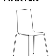 【断捨離のため 0円にて受け渡し】IKEA MARTIN  椅子1脚の画像
