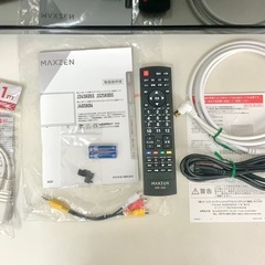 【決まりました】美品 MAXZEN 32型 液晶カラーテレビ J32SK05S 2022年製 リモコン/B-casカード/電源アダプタ/受信コード/取説の画像