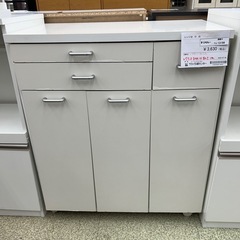 リユースのサカイ東金店 レンジ台 小 白 ※中央ゴミ箱欠品 TJ...