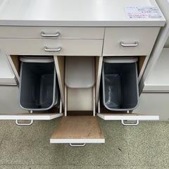 リユースのサカイ東金店 レンジ台 小 白 ※中央ゴミ箱欠品 TJ13198の画像