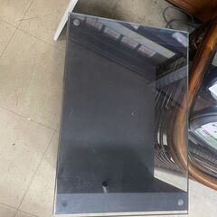 サイドテーブル　No.3987　ガラステーブル　ダークブラウン　【リサイクルショップどりーむ荒田店】の画像
