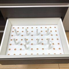カウンター レンジ台 収納棚 食器棚  引出　キッチンカウンター　キッチンボード　北欧　松田家具 【糸島市内 送料無料】250710-3の画像