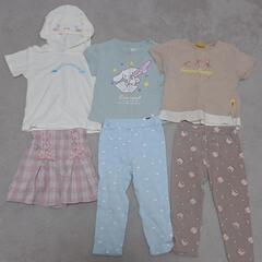 【No.321】子供服 女の子 100サイズ 36点セット Tシャツ ズボン 肌着 ディズニー プリンセス アンパンマン サンリオ アナ雪 シナモロール マイメロ おさるのジョージ の画像
