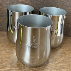 美原店 未使用 シルビオバレンチノ ビール 水割り グラス　3客セット の画像