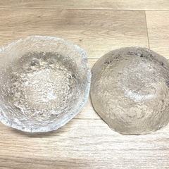 新品未使用　2セット　盛りつけ 涼し気 冷麺 そば 素麺 サラダ　アイス　ガラス　かき氷の画像