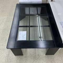 リユースのサカイ東金店 ガラステーブル 黒 TJ13210の画像