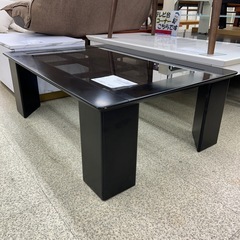 リユースのサカイ東金店 ガラステーブル 黒 TJ13210の画像