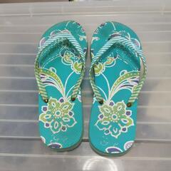【美品】ビーチサンダル　グリーンの画像
